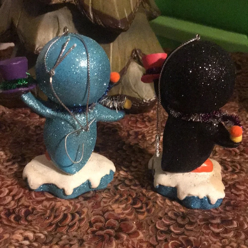 Set of 2 Penguin Ornaments